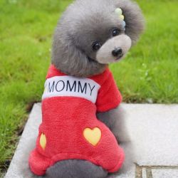 Костюм флисовый I LOVE MOMMY красный р.S